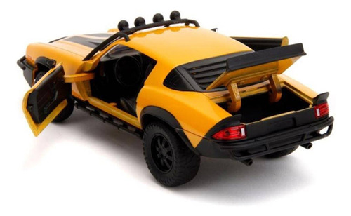 Miniatura Chevy Camaro Bumblebee Transformers 1977 1:24 Jada Cor Amarelo