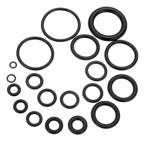 Kit Juego Caja De Orings Sellos Negros 17 Tamaños 222 Piezas
