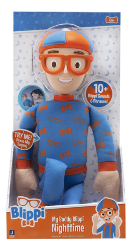 Blippi Peluche De Características Nocturnas, Incluye Felpa.