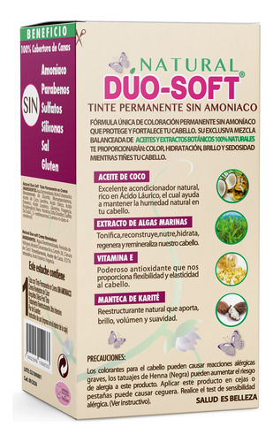 Tinte Sin Amoniaco Natural Duo Soft 5.3 Castaño Claro Dorado