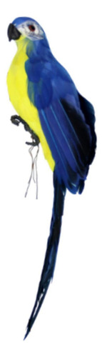 Jjzs Simulación Estatua De Loros Escultura Decorativa Azul
