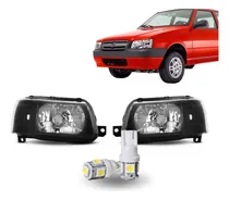 Comprar Juego Par Faroles Luz Fiat Uno Fire 2004 2005 2006 Aro Negro