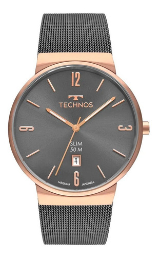 Relógio Technos Masculino Classic Slim Gm10yn/4p