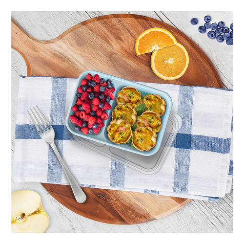 Contenedores For Refrigerios De 2 Compartimentos Con Tapas