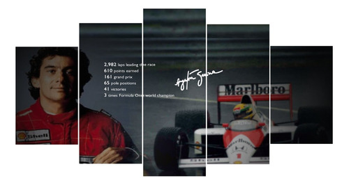 Mosaico Ayrton Senna Com Frase E Carro Mclaren Quadro Painel