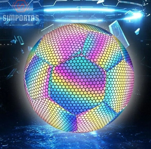 Imagen 1 de 10 de Balón Fútbol Holográfico Entrenamiento Reflectante Cámara  