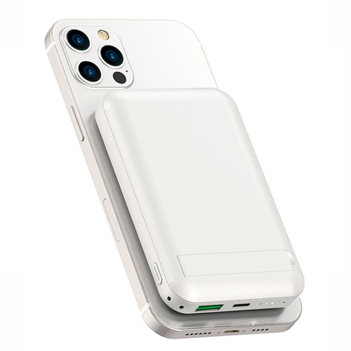 Cargador Portátil Magnético iPhone 13/ Pro/ Max Wiwu Blanco