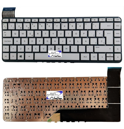 Teclado Para Hp Stream Home 14-z002na 14-z028 Blanco Español