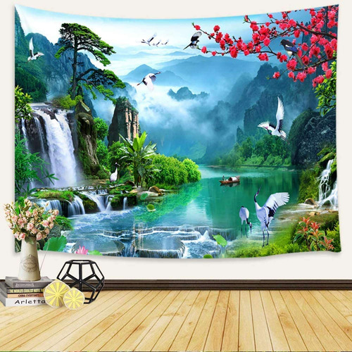 Tapiz Japon Para Colgar Pared Bosque Anime Asiatico 80