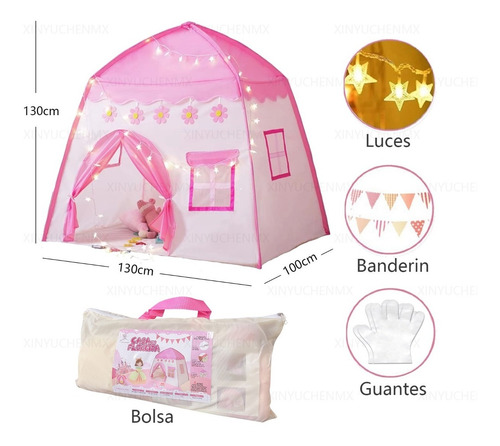 Imagen 2 de 8 de Casa De Niñas Castillo Princesa Juguete Interior Tienda