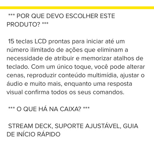 Stream Deck Elgato 15 Botões Lcd De Streaming (Usado)