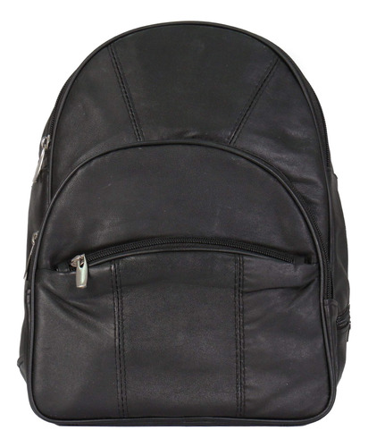 Hot Leathers Mini Mochila De Cuero Genuino 9 X 12 X 4 Negro