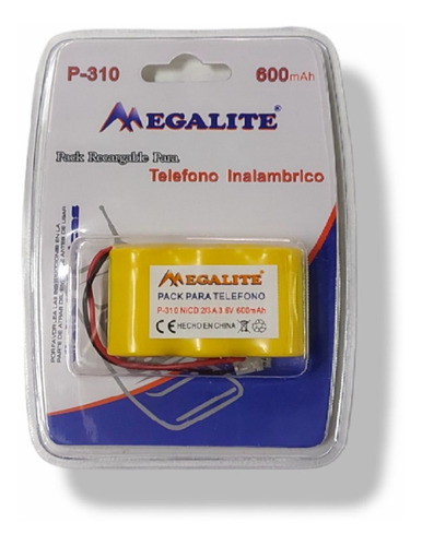Bateria Tel Inalambrico P/gral Elec. P-310 Megalite 600mah