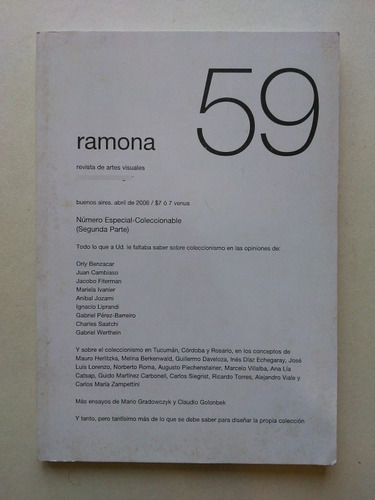 Ramona 59 Revista De Artes Visuales 2006