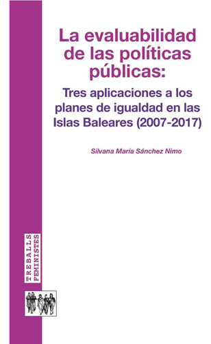 Libro La Evaluabilidad De Las Politicas Publicas: - Sanch...