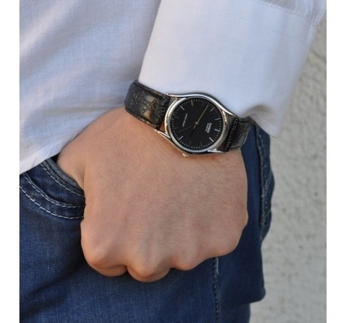 Reloj Casio Mtp-1094e-1a Cuero - Hombre - Nuevo Y Original