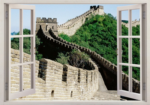 Adesivo Decoração De Parede Grande Muralha Da China Paisagem