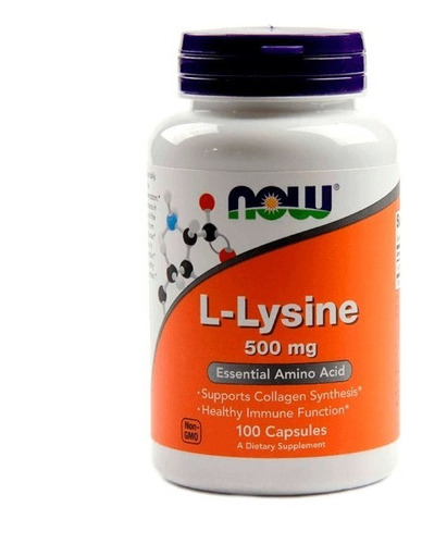 Lisina L-Lysine 500 mg Veg Capsulas Now Foods