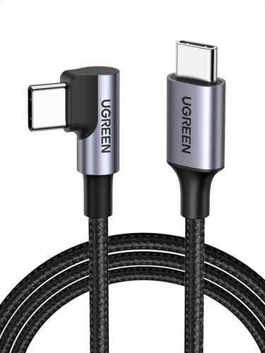 Cable Usb-c A Usb-c 90° 65w 2 Metros, Pd, Qc, Macbook Ugreen