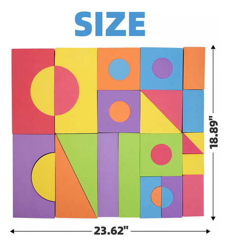 Bloques Grandes De Espuma Montessori Y Sensoriales 30piezas