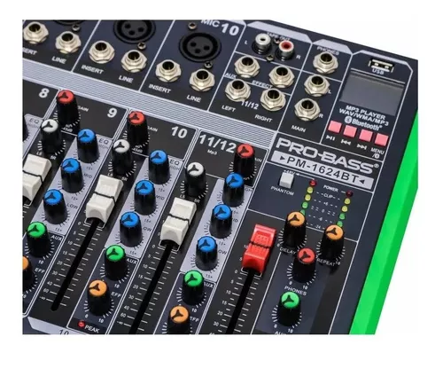 Mixer De Som 6 Canais Studio Link 6 Probass Usb Pc Bluetooth - PRO