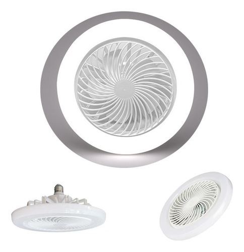 Tianlai Ventilador Con Foco Luz Led Entrada E27 Silencioso 26 Cm 60 Blanco Blanco Plástico 3