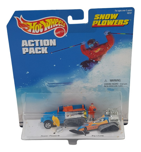 Hot Wheels Snow Plowers Action Pack 1997 Blister Doblado