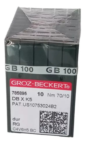 100 Agujas Groz Beckert Db X K5 Para Bordadora Industrial