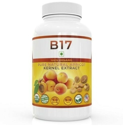 Vitamina B17 500mg Bitter Apricot Kernels Seeds 100 Caps