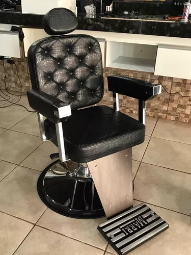 Cadeira Barbeiro Marri Dubai Barber Pé Cromado Frete Grátis
