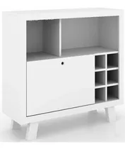 Comprar Bar Bodega Botellero Para Vinos Porta Copas Con Puerta.