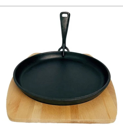 Plato Hierro Fundido 23cn Con Base Madera 