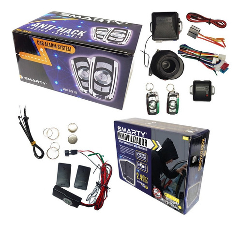 Kit Combo Alarma Codigo Variable Scv01 + Inmovilizador Ssi02