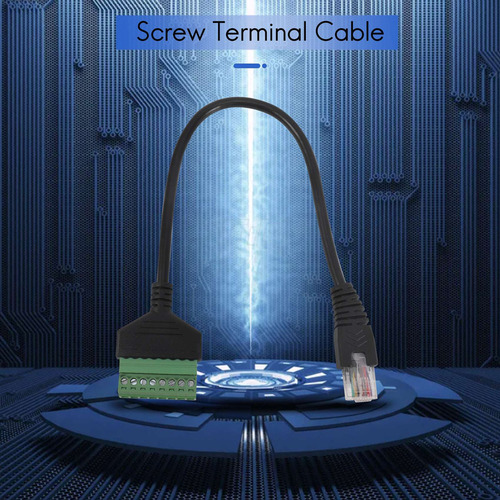 Cable Conector De Terminal De Tornillo Rj45 Macho A 8 Pines