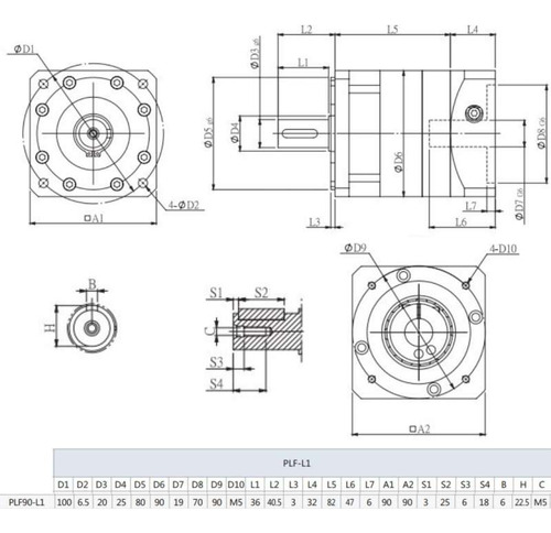 Caja Reductora Motor Paso A Paso Planetaria Nema 34 10:1