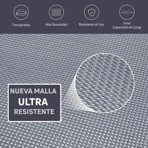 Cama Perro Elevada Grande Cómoda Impermeable Refrescante Gris Lisa