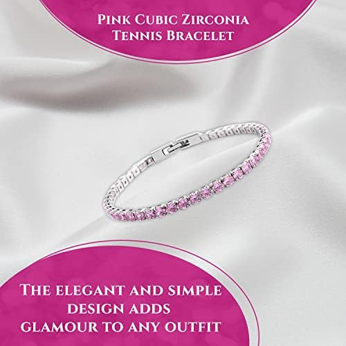 Shop Lc Cubic Zirconia Pink Tennis Bracelet Para Mujer Joyer