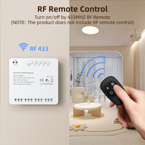 Interruptor Remoto De Relé Wifi Con Módulo Tuya Alexa Compat