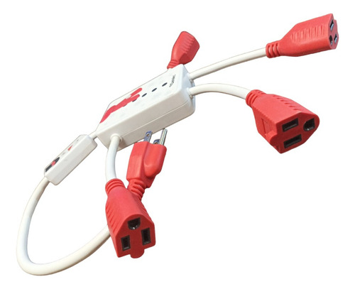 4 Pzs Multicontacto Supresor Blanco Sanelec