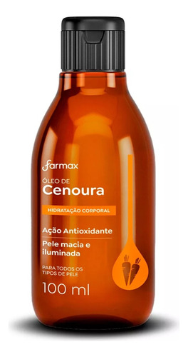  Óleo Corporal Farmax 100ml Cenoura Antioxidante