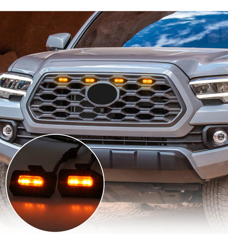 4 Piezas De Luces Led Para Parrilla Delantera Con Fusible Ad