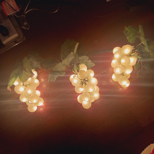 Racimo De Uva Con Luces Decorativa Guirnalda Verde Racimos De Uva