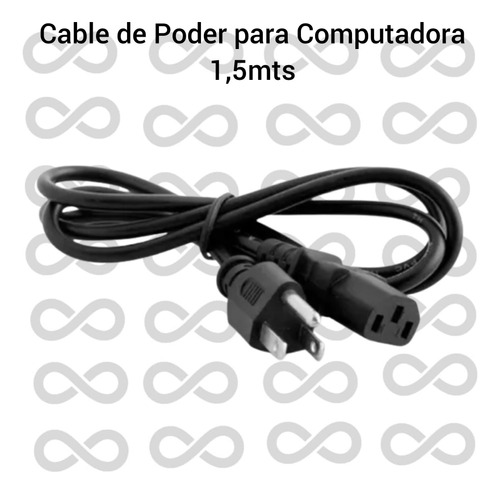 Cable De Poder Para Computadora 1,5 Metros / Cables Pc 