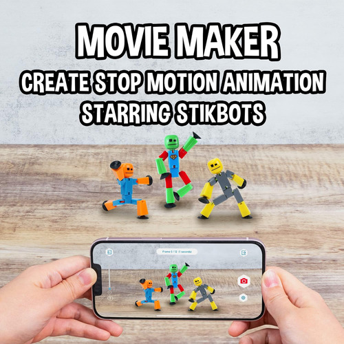 Zing Stikbot 6 Pack, Conjunto De 6 Figuras De Acción Colecci