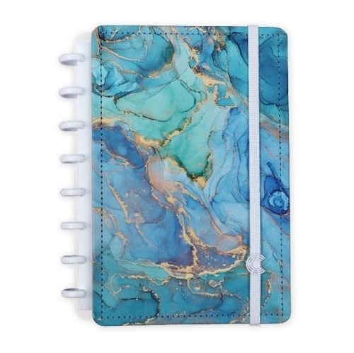 Caderno Inteligente By Luara Maldives 80 Fls Mármore Azul A5