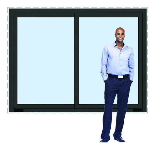 Ventana Pvc Euro-black  Dvh 200x160 Doble Vidrio Corredizas.