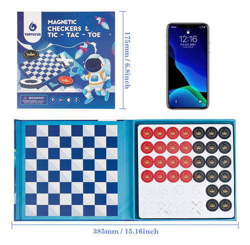 Juego De Damas 2 En 1 Magnético Para Niños Pequeños