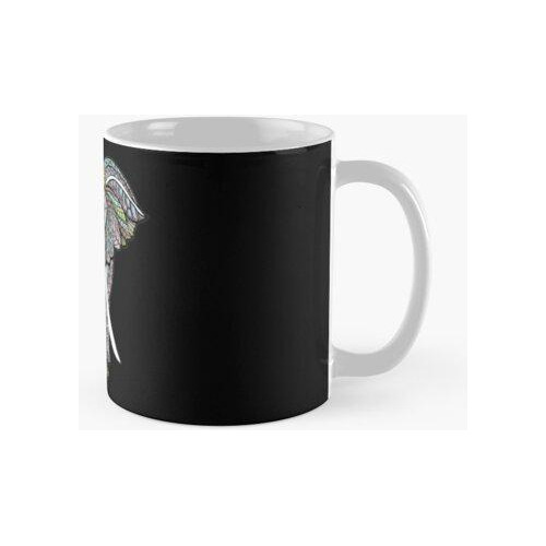 Taza Elefante Decorativo (negro) Calidad Premium