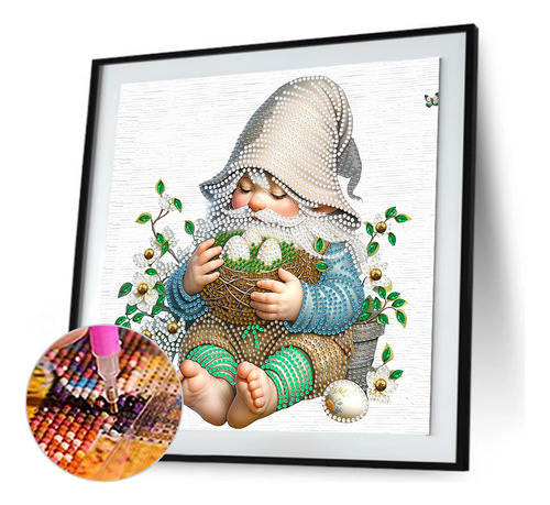 Decoración De Gnomos De Pascua Con Dibujo De Diamantes W11a