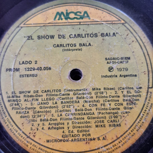 Sin Tapa Disco Carlitos Bala El Show De Carlitos Bala If0